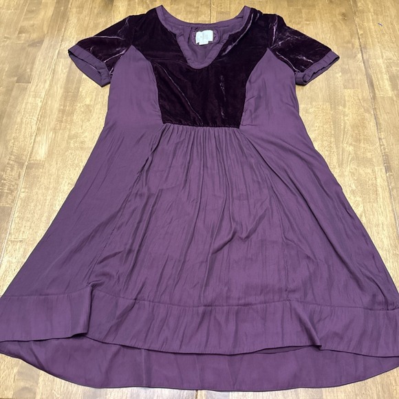 Maeve Anthropologie Ingrid dress women's small velvet‎ whimsigoth romantic boho - Picture 2 of 10